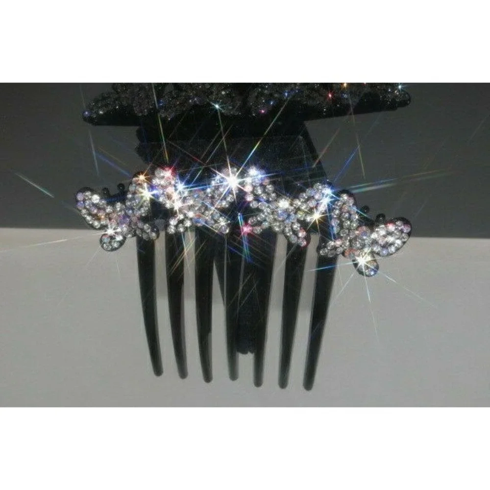 1 New Gorgeous Hair Comb with Shinny Crystals Hair Jewelry Accessories US Seller